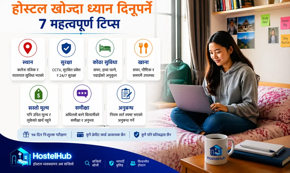विद्यार्थीहरूका लागि: होस्टल छनोट गर्दा ध्यान दिनुपर्ने ७ कुरा